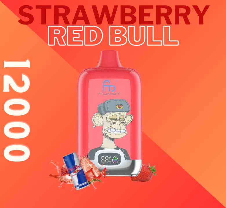 Randm Digital Box 12000 Strawberry Red Bull 🍓⚡️