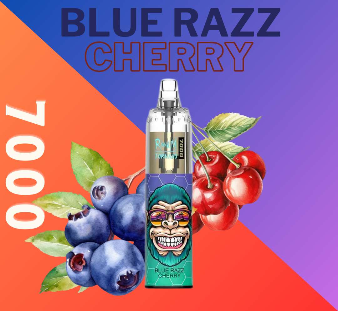 RandM Tornado Vape 7000 Blue Razz Cherry 🍧🍒