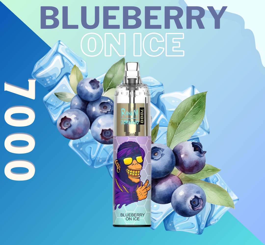 RandM Tornado Vape 7000 Blueberry On Ice🍇🧊