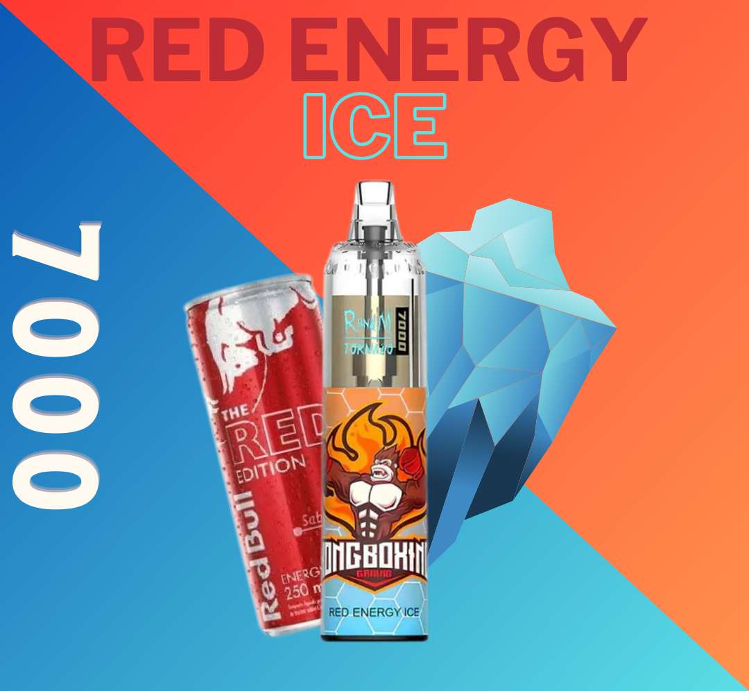 RandM Tornado Vape 7000 Red Energy Ice 🍹🧊
