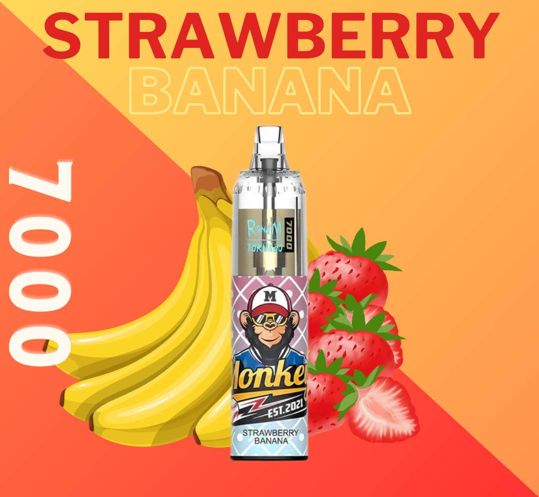 RandM Tornado Vape 7000 Strawberry Banana 🍓🍌
