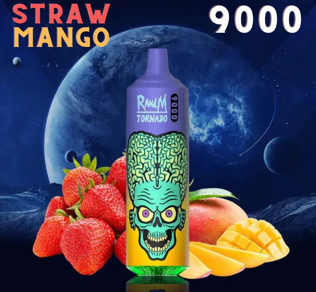 Randm Tornado Vape 9000 Straw Mango ⭐