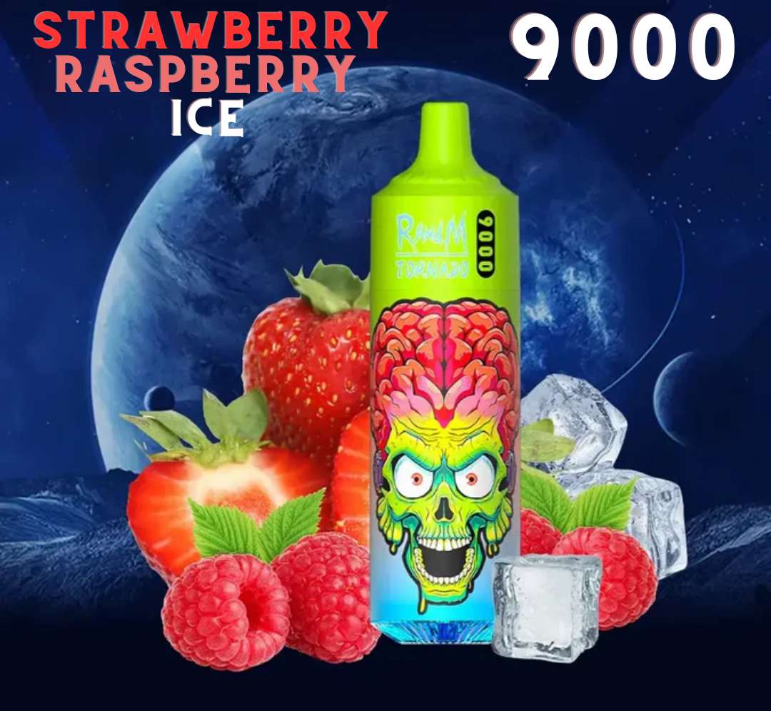 Randm Tornado Vape 9000 Strawberry Raspberry Ice ⭐