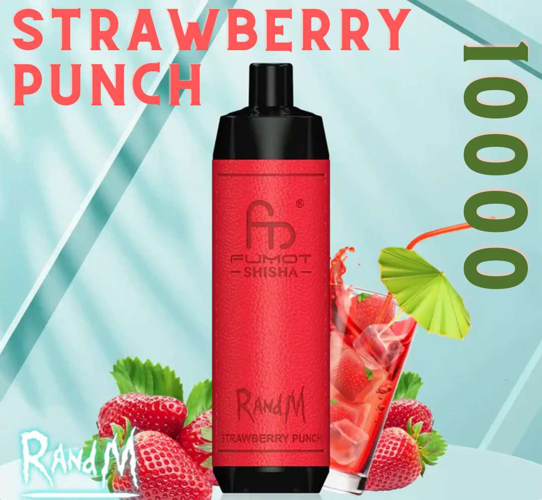Randm Shisha Vape 10000 Strawberry Punch 🍓🍹