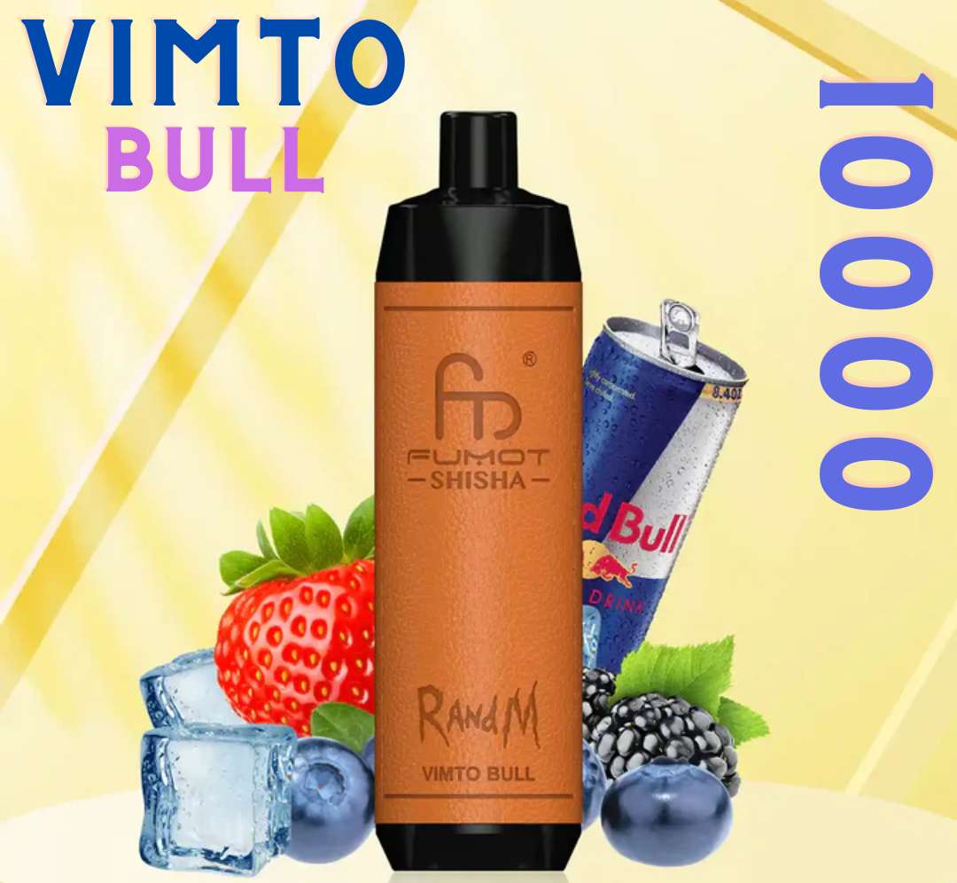 Randm Shisha Vape 10000 Vimto Bull 🍇⚡️