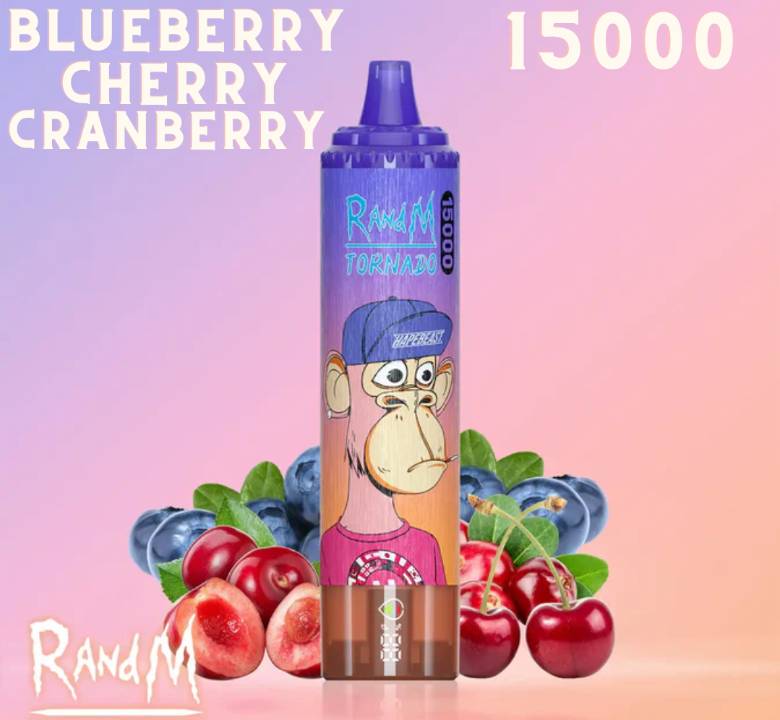 Randm Tornado Vape 15000 Blueberry Cherry Cranberry 🫐🍒🔴