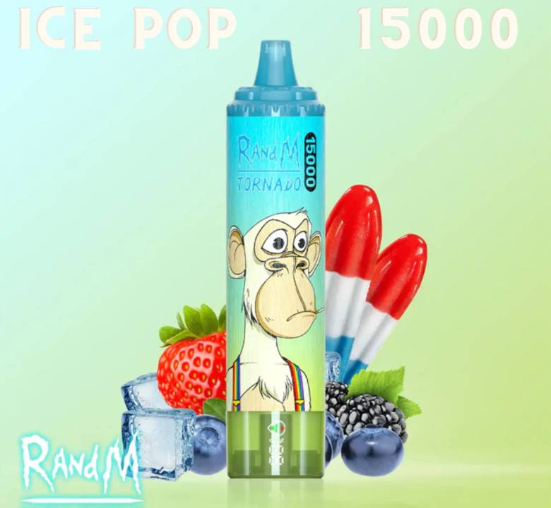 Randm Tornado Vape 15000 Ice Pop 🍒🧊🫐