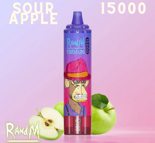 Randm Tornado Vape 15000 Sour Apple 🍏