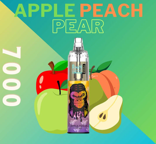 RandM Tornado Vape 7000 Apple Peach Pear 🍏🍑🍐
