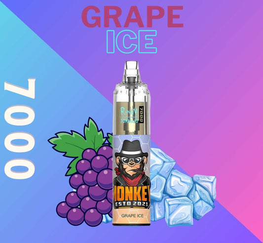 RandM Tornado Vape 7000 Grape Ice 🍇🧊