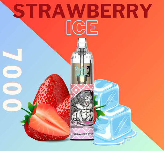 RandM Tornado Vape 7000 Strawberry Ice🍓🧊