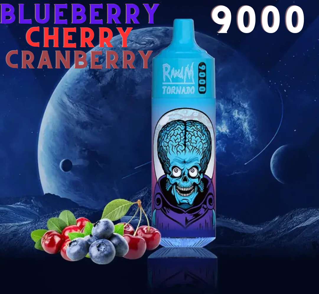 Randm Tornado Vape 9000 Blueberry Cherry Cranberry 🫐🍒