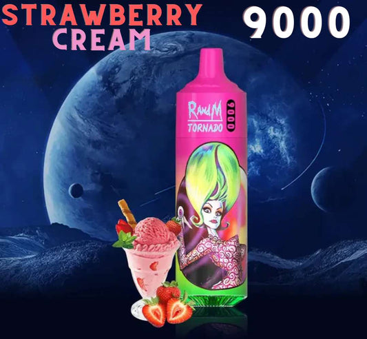 Randm Tornado Vape 9000 Strawberry Cream 🍓🍰