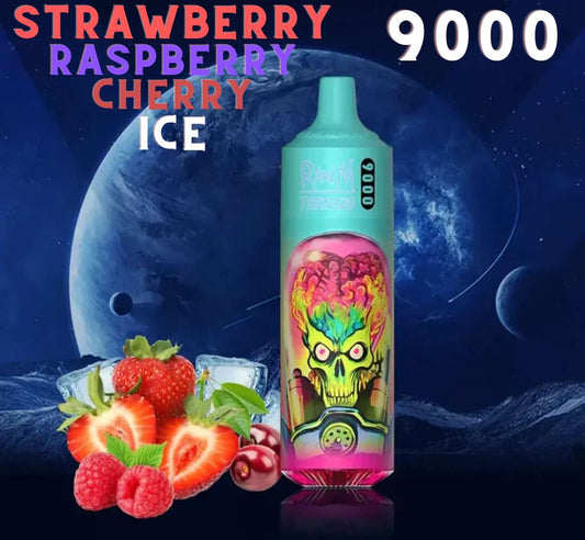 Randm Tornado Vape 9000 Strawberry Raspberry Cherry Ice 🍓🍒🧊