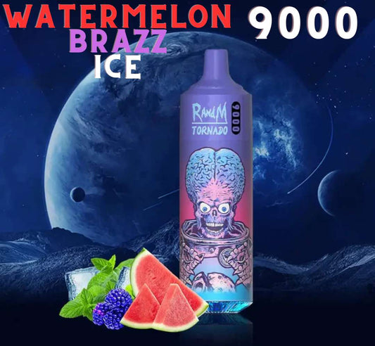 Randm Tornado Vape 9000 Watermelon Brazz Ice 🍉🍇🧊